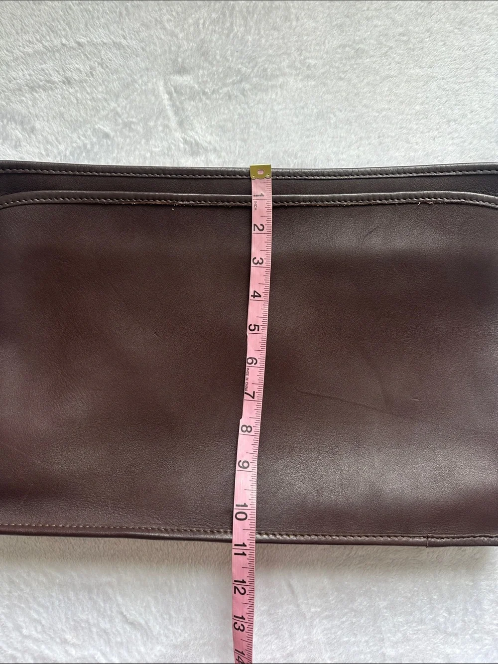 Vintage Jack Georges University Underarm Portfolio Zip Bag Brown Leather Career